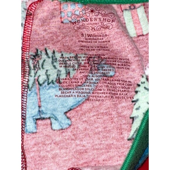 Wondershop Womens Dinosaur Christmas Pajama Set Red & Green Size Small - Picture 4 of 12